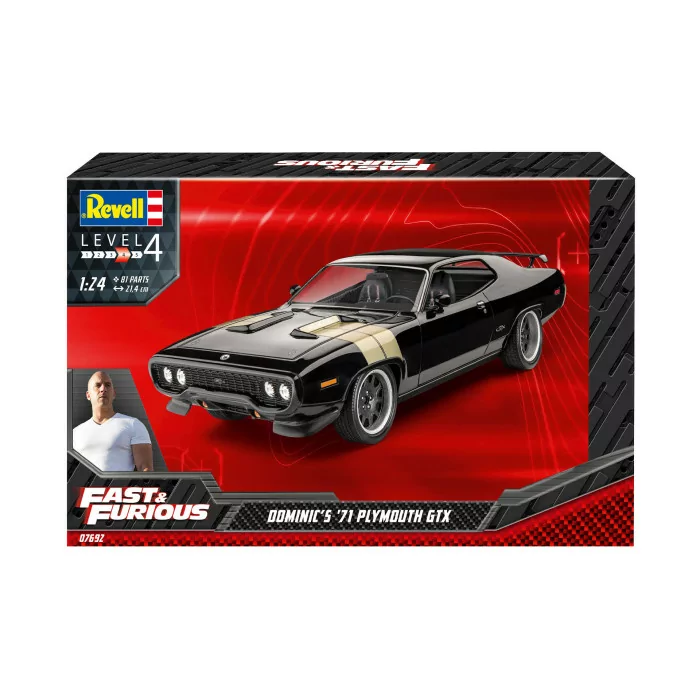 Revell 1/24 Dom's Plymouth Gtx 2'N1 Car Model Kit
