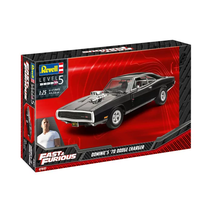 Revell 1/25 Fast & Furious 1970 Dodge Charger Car Model Kit