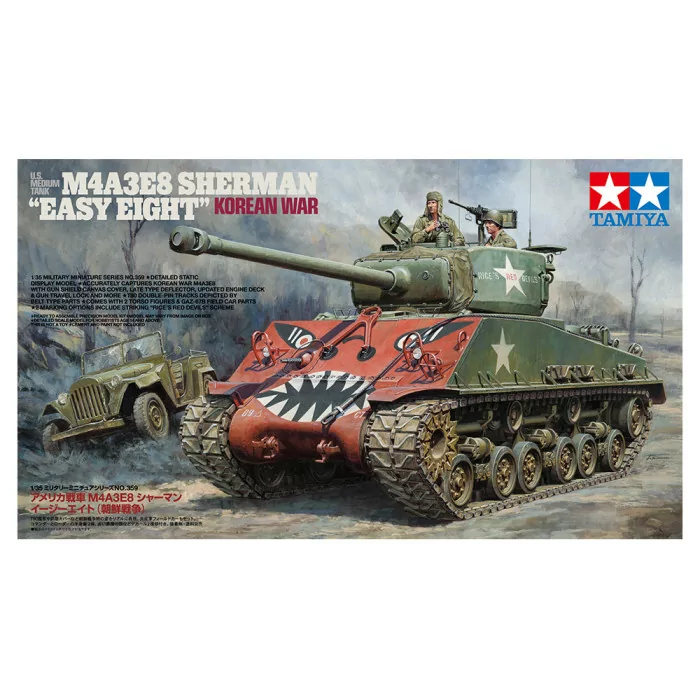Tamiya 1/35 M4A3E8 Sherman Easy Eight Korean War US Tank Model Kit