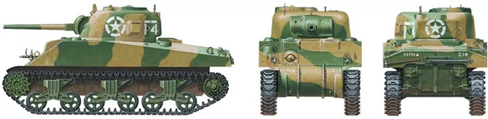 Tamiya 1/48 Medium Tank M4 Sherman Early Production TAM32505_6