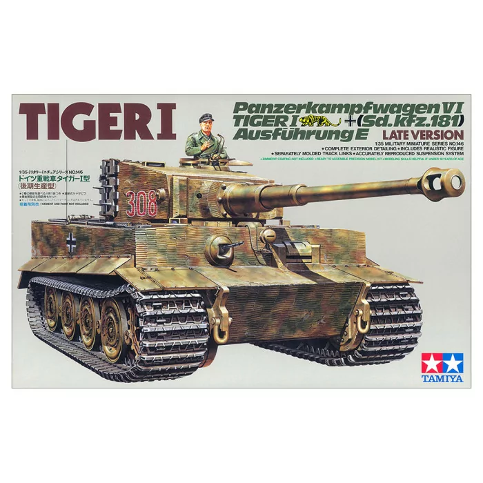 Tamiya 1/35 German Heavy Tiger I Late Ver Tank Model Kit