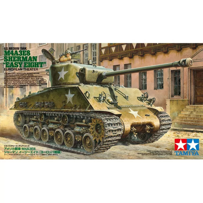 Tamiya 1/35 M4A3E8 Sherman Easy Eight US Tank Model Kit