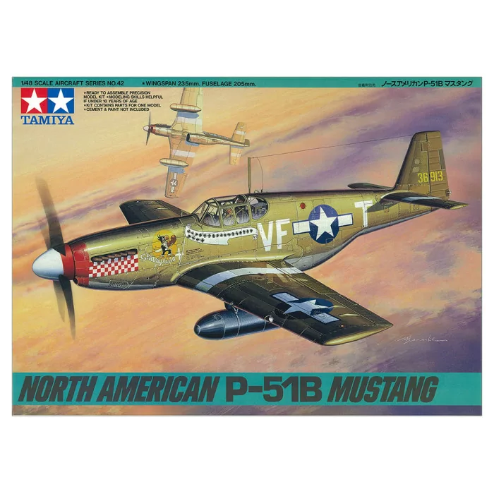 Tamiya 1/48 P-51b Mustang Airplane Model Kit