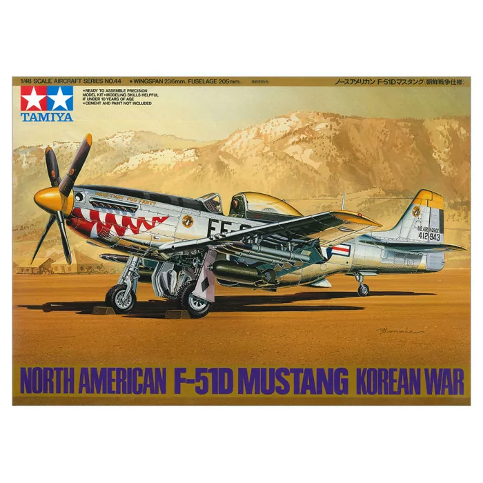 Tamiya 1/48 F-51D Mustang Korean War Aircraft Model Kit