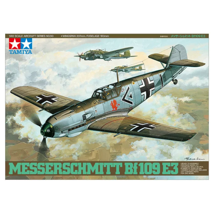 Tamiya 1/48 Messerschmitt Bf109E3 Airplane Model Kit