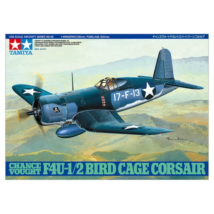 Tamiya 1/48 Bird Cage Corsair F4U1/2 Airplane Model Kit