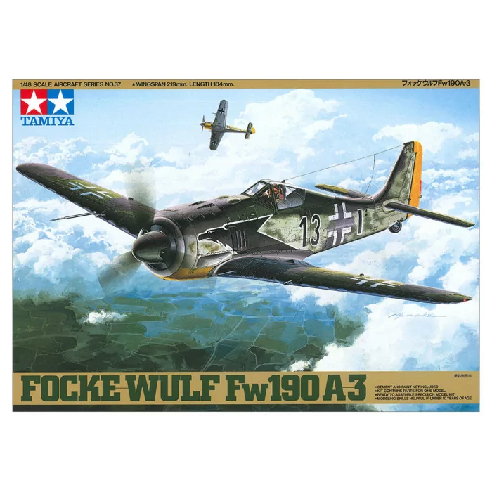 Tamiya 1/48 Focke Wulf FW190 A3 Aircraft Model Kit