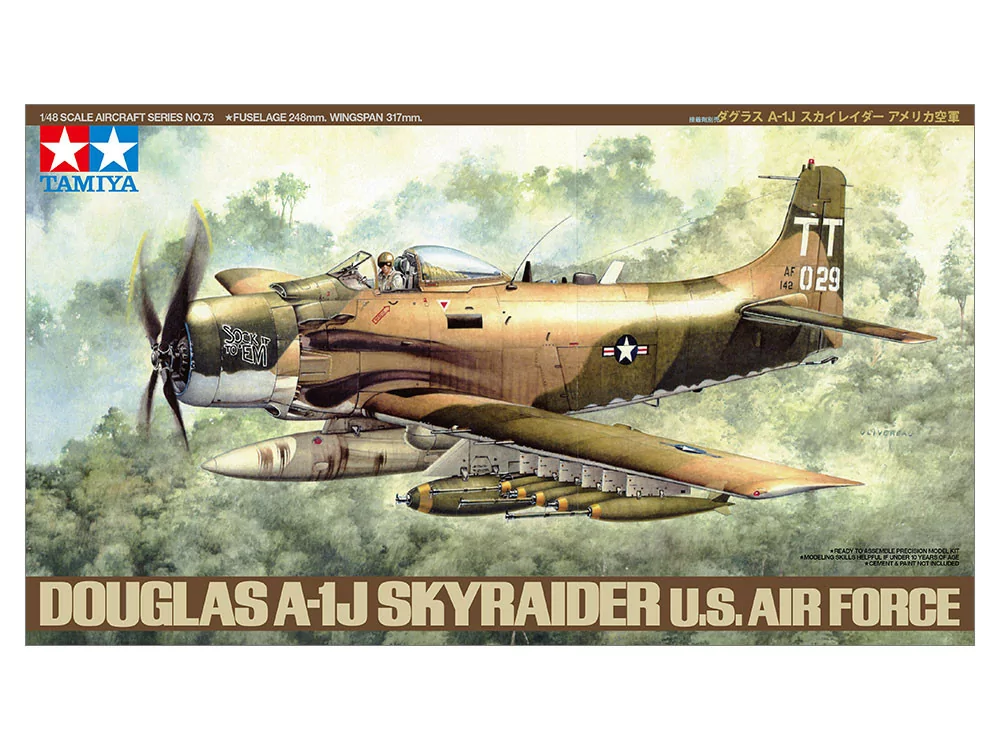 Tamiya 1/48 Douglas A1J Skyraider USA Plastic Model TAM61073_2