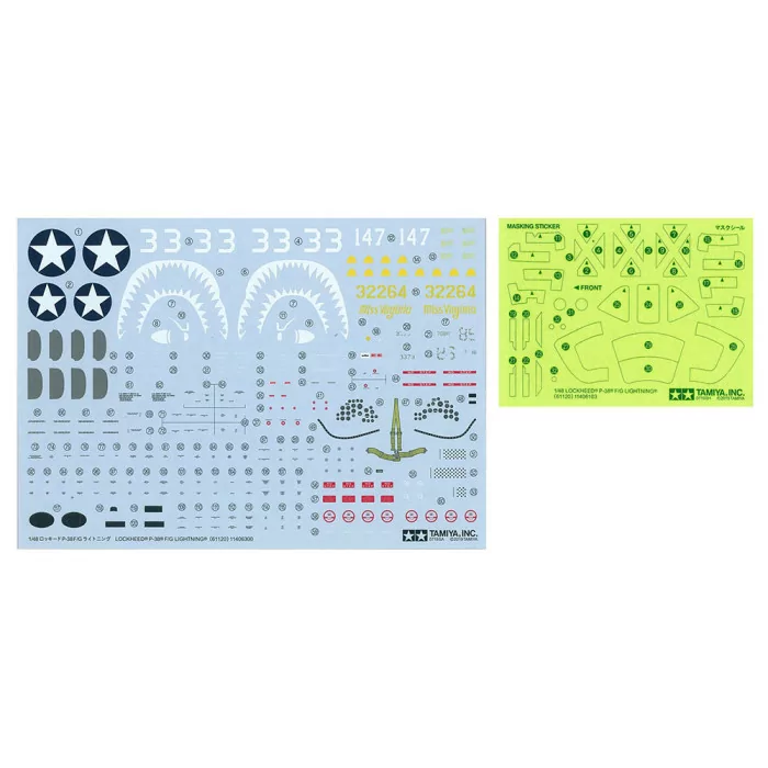 Tamiya 1/48 Lockheed P-38 F/G Lightning Aircraft Model Kit