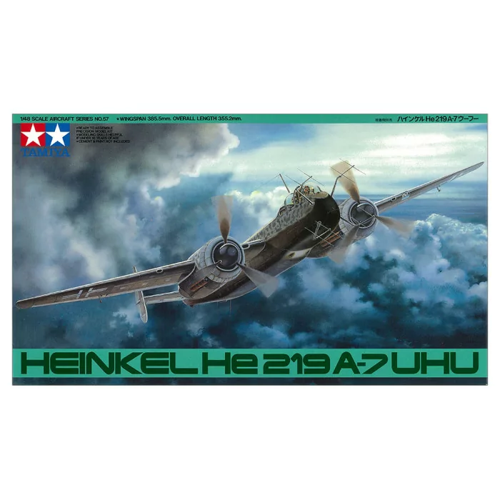 Tamiya 1/48 Hienkel He219 Uhu Aircraft Model Kit