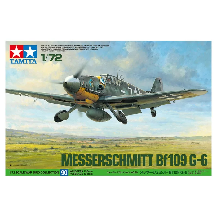 Tamiya 1/72 Messerschmitt Bf109 G-6 Airplane Model Kit