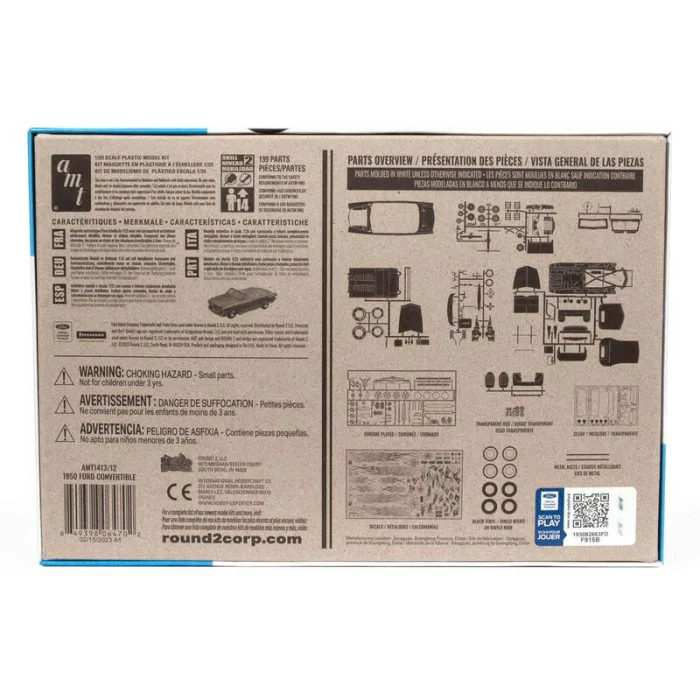 AMT 1/25 1950 Ford Convertible Street Rod Car Model Kit
