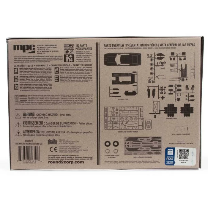 MPC 1/25 Blue Max Longnose Mustang Car Model Kit