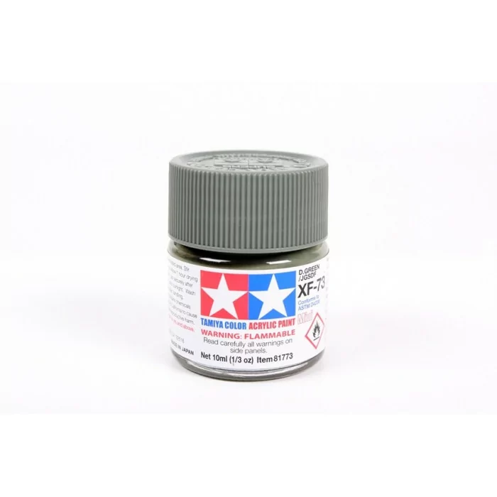 Tamiya XF-73 Dark Green (JGSDF) Flat Matte Acrylic Paint 10ml Mini