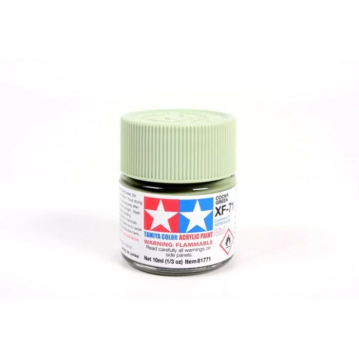 Tamiya XF-71 Cockpit Green Flat Matte Acrylic Paint 10ml Mini