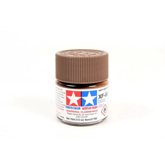Tamiya XF-68 NATO Brown Flat Matte Acrylic Paint 10ml Mini