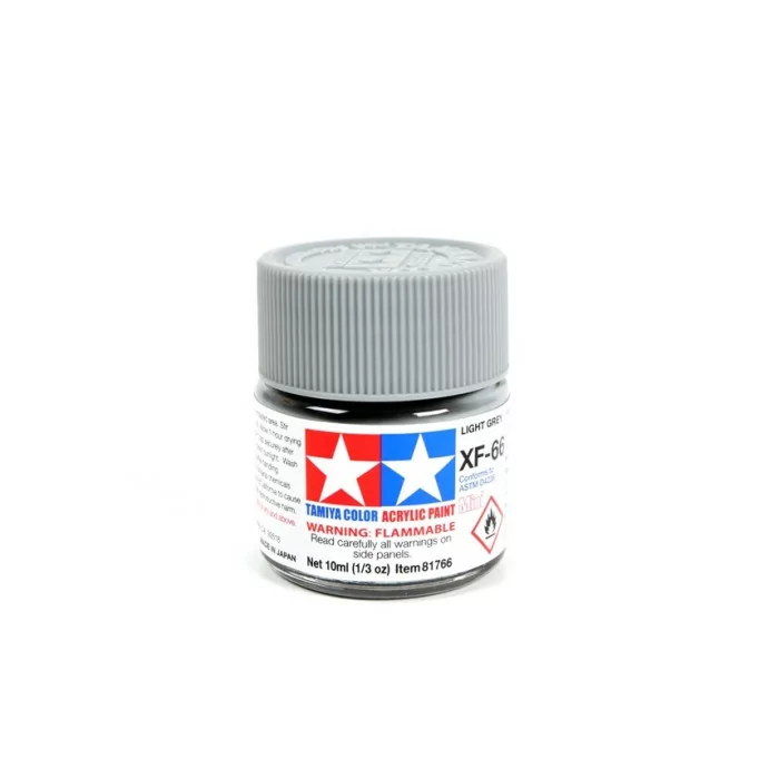 Tamiya XF-66 Light Gray Flat Matte Acrylic Paint 10ml Mini