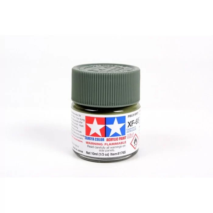 Tamiya XF-65 Field Gray Flat Matte Acrylic Paint 10ml Mini