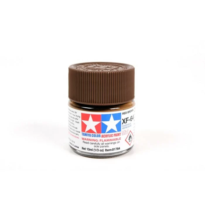 Tamiya XF-64 Red Brown Flat Matte Acrylic Paint 10ml Mini
