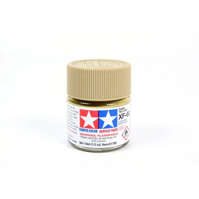 Tamiya XF-60 Dark Yellow Flat Matte Acrylic Paint 10ml Mini