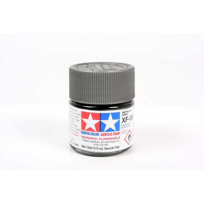 Tamiya XF-56 Metallic Gray Gloss Acrylic Paint 10ml Mini