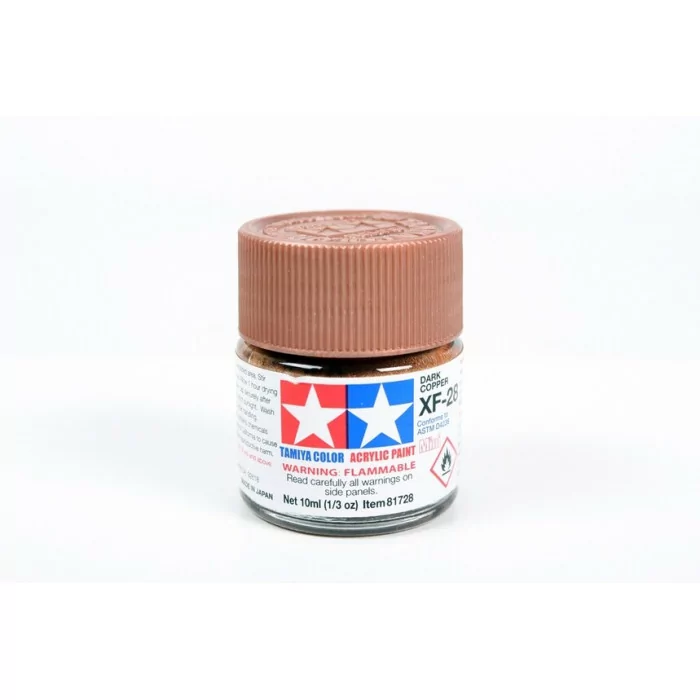 Tamiya XF-28 Dark Copper Flat Matte Acrylic Paint 10ml Mini