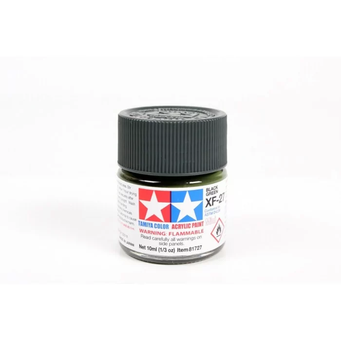 Tamiya XF-27 Black Green Flat Matte Acrylic Paint 10ml Mini