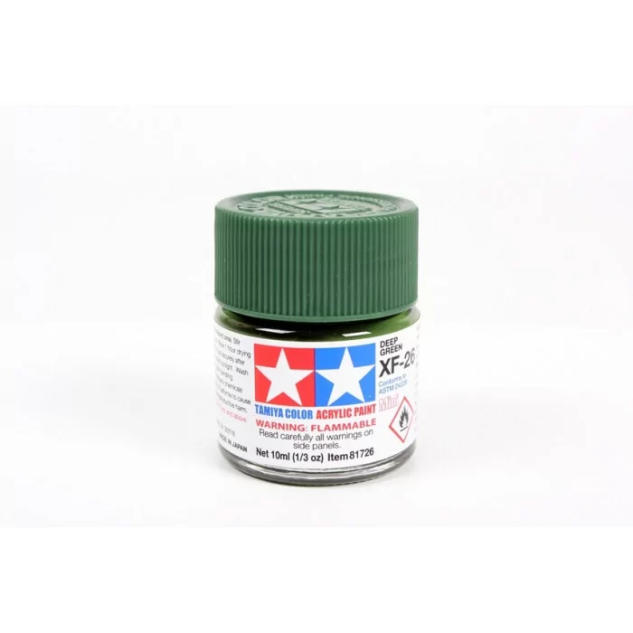 Tamiya XF-26 Deep Green Flat Matte Acrylic Paint 10ml Mini