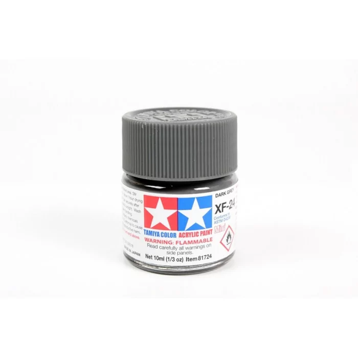 Tamiya XF-24 Dark Gray Flat Matte Acrylic Paint 10ml Mini
