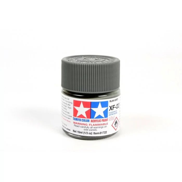 Tamiya XF-22 RLM Gray Flat Matte Acrylic Paint 10ml Mini