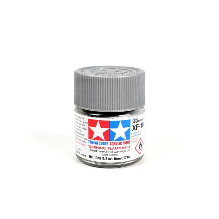 Tamiya XF-16 Flat Aluminum Flat Matte Acrylic Paint 10ml Mini