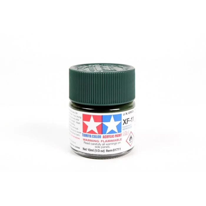 Tamiya XF-11 J.N. Green Flat Matte Acrylic Paint 10ml Mini