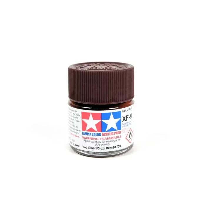 Tamiya XF-9 Hull Red Flat Matte Acrylic Paint 10ml Mini