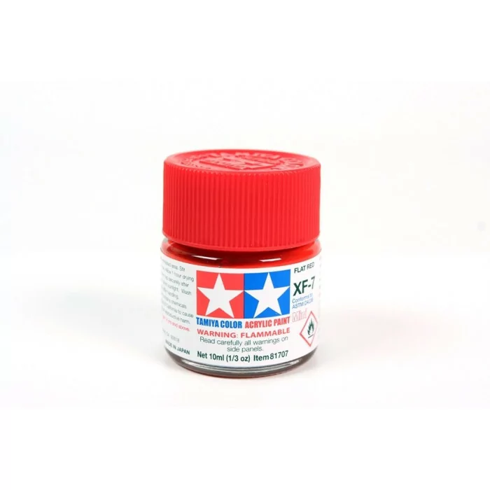 Tamiya XF-7 Flat Red Flat Matte Acrylic Paint 10ml Mini