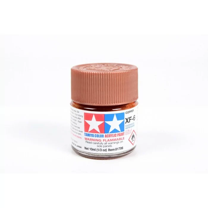 Tamiya XF-6 Copper Flat Matte Acrylic Paint 10ml Mini