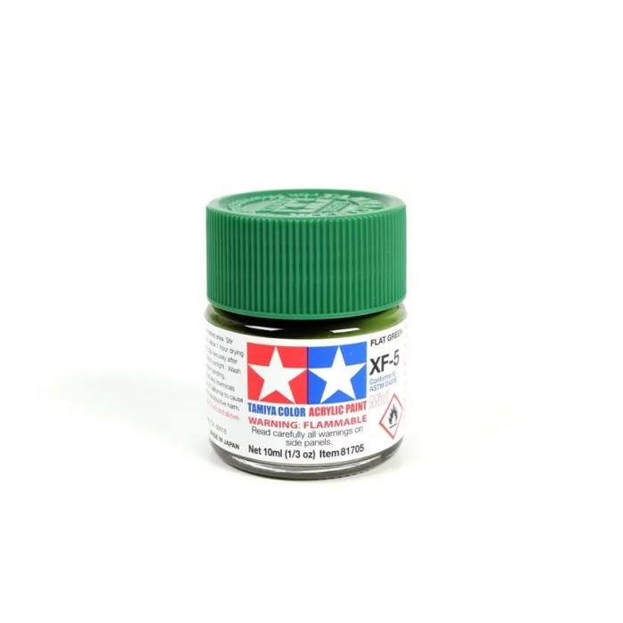 Tamiya XF-5 Flat Green Flat Matte Acrylic Paint 10ml Mini