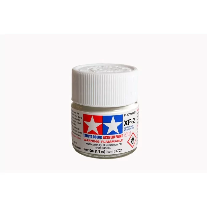 Tamiya XF-2 Flat White Flat Matte Acrylic Paint 10ml Mini