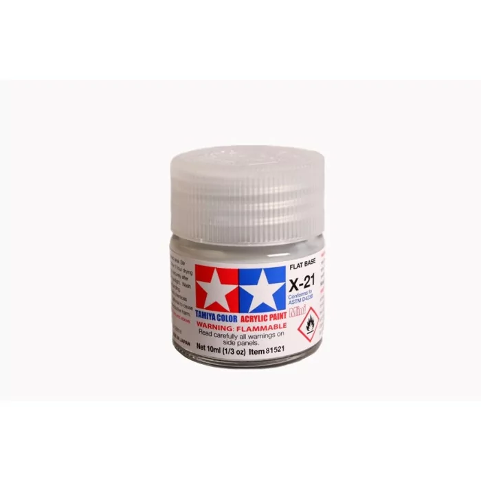 Tamiya X-21 Flat Base Flat Matte Acrylic Paint 10ml Mini