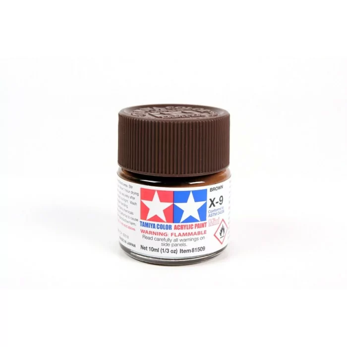 Tamiya X-9 Brown Flat Matte Acrylic Paint 10ml Mini