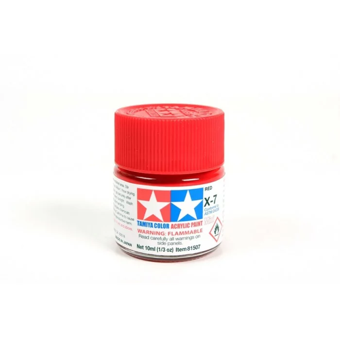 Tamiya X-7 Red Gloss Acrylic Paint 10ml Mini