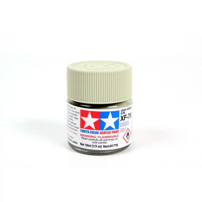 Tamiya XF-76 Gray Green Flat Matte Acrylic Paint 10ml Mini