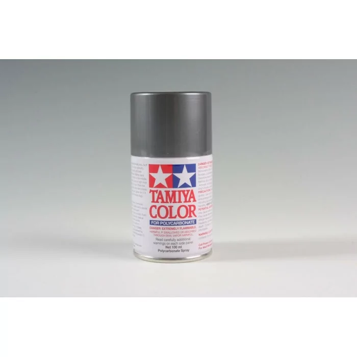 Tamiya PS-63 Bright Gun Metal Gloss Polycarbonate Body Spray Paint 100ml