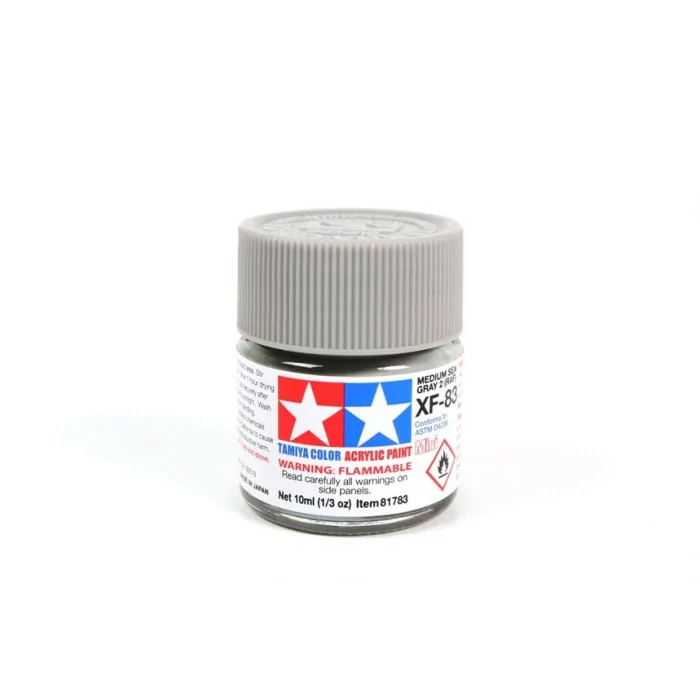 Tamiya XF-83 Med Sea Gray 2 RAF Flat Matte Acrylic Paint 10ml Mini
