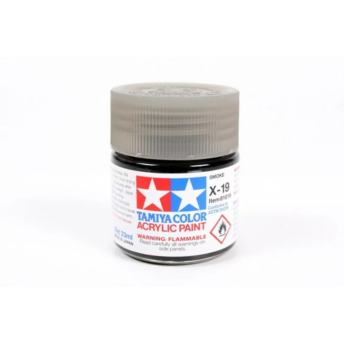 Tamiya X-19 Smoke Gloss Acrylic Paint 23ml