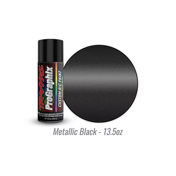 Traxxas ProGraphix Metallic Black Polycarbonate Body Spray Paint 13.5oz