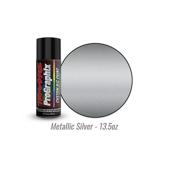 Traxxas ProGraphix Metallic Silver Polycarbonate Body Spray Paint 13.5oz