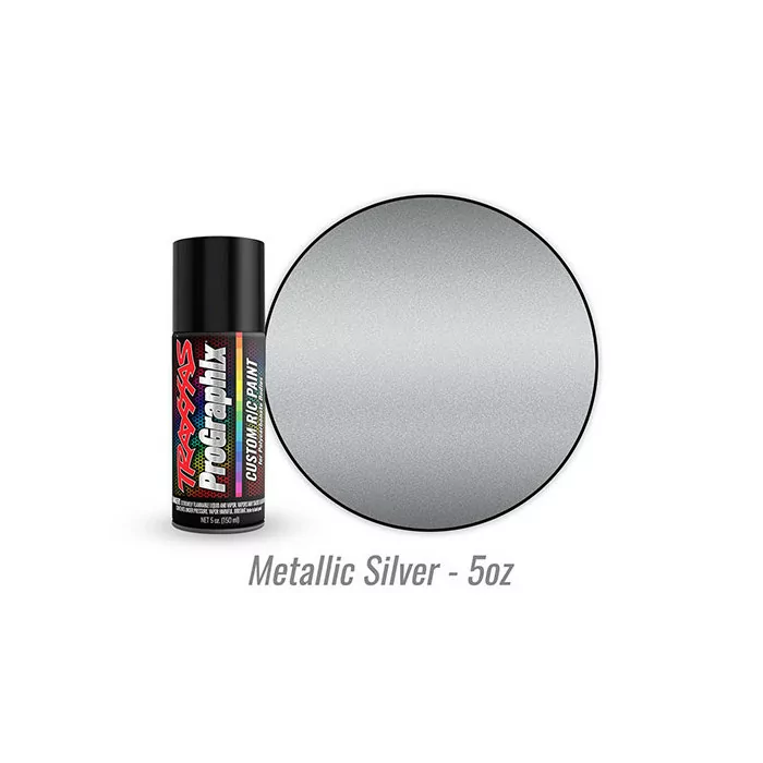 Traxxas ProGraphix Metallic Silver Polycarbonate Body Spray Paint 5oz