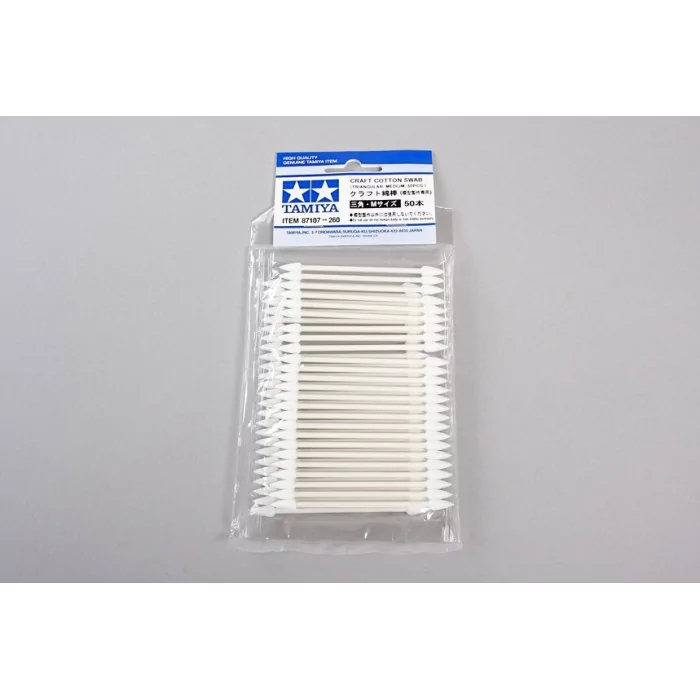 Tamiya Craft Cotton Swab Triangular Medium (50pcs)
