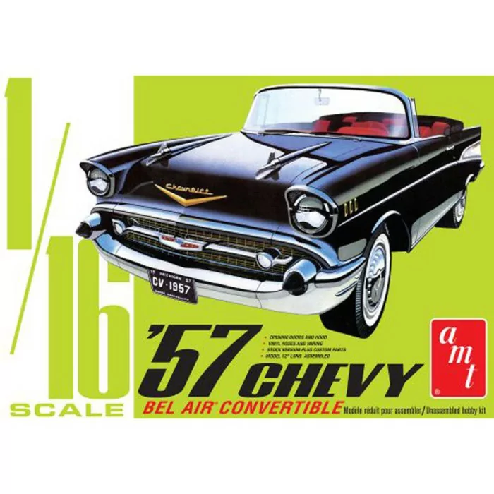 AMT 1/16 1957 Chevy Bel Air Convertible Car Model Kit
