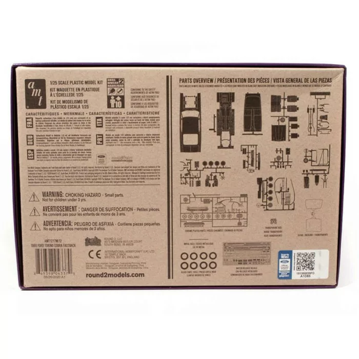 AMT 1/25 1969 Ford Torino Cobra Fastback Car Model Kit